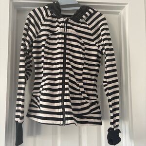 💛SOLD💛 Lululemon Striped Black and White Women's Hoodie